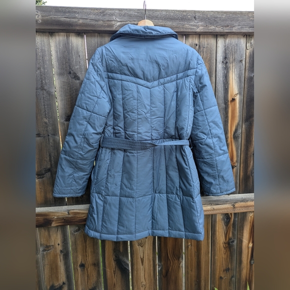 Vintage 70s down coat with tie size M - Picture 6 of 6